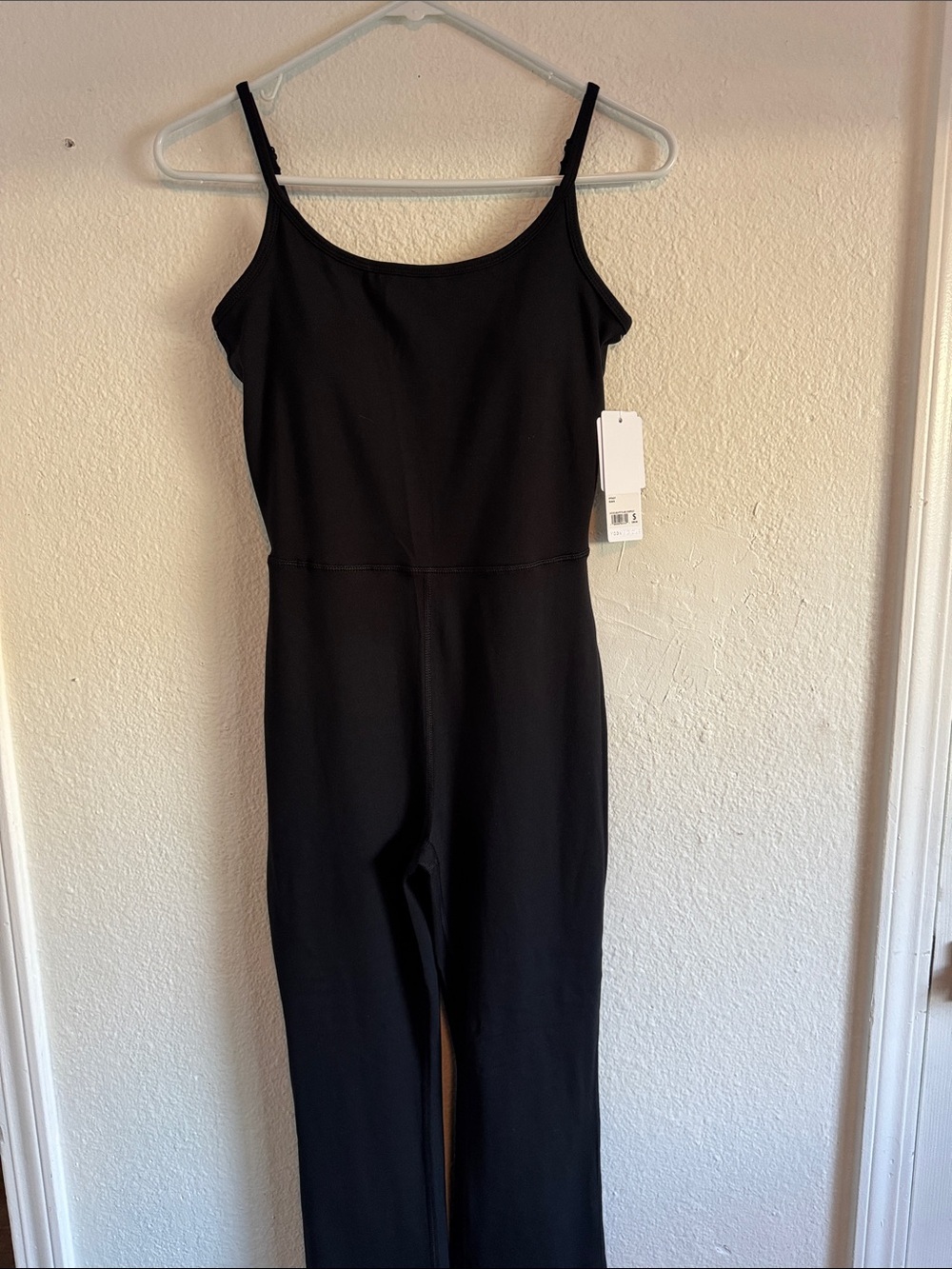 Yogalicious Black Sleeveless Spaghetti-Strap Jumpsuit